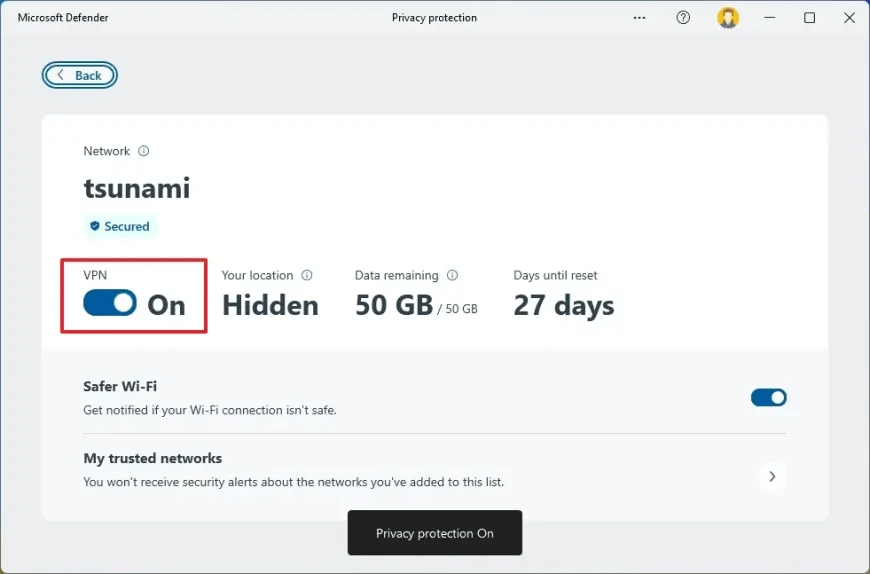 Cara Dapatkan Defender VPN Gratis di Windows 11